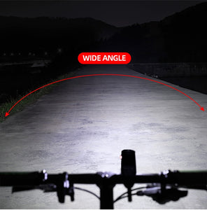 2000mAh Flashlight For Bicycle USB Rechargeable Bike Light Headlamp For MTB Road Cycling Handlebar Front Lamp Lights 400Lumen
