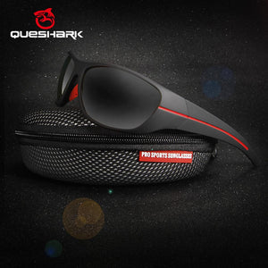 QUESHARK Professional TR90 Frame HD Polarized Sunglasses Pro Fishing Eyewear Glasses Hiking Running Golf Outdoor Sport Sunglass